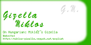 gizella miklos business card