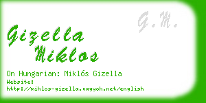 gizella miklos business card